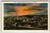 Wytheville Birdseye View At Sunset Virginia Postcard Linen Unposted Asheville