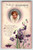 Easter Postcard Bright Eastertide Angel Purple Flowers Ellen Clapsaddle 1914
