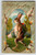 Easter Postcard Bunny With Back Pack Painted Eggs Fantasy Anthropomorphic 1911