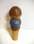 ANRI Bottle Stopper Italy Cork Vintage Wood Barware Man In Blue Shirt Handcarved