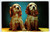Cocker Spaniel Puppy Dogs Sit Postcard Chrome Curt Teich Vintage Cute Unposted