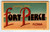 Greetings From Fort Pierce Florida Large Letter Linen Postcard Unposted Dexter
