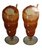 2 Chocolate Ice Cream Floats Vintage Paper Diner Diecuts Pop Shop Original 1950s