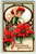 Christmas Postcard Victorian Girl Wearing Muff Hand Warmer Embossed 1910 Germany