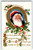 Santa Claus Inside Horseshoe Christmas Postcard Series 79 Embossed Vintage