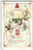 New Years Postcard Bell Holly Leaves Church View Embossed Vintage Series 52