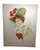 Victorian Art Print Lady In Fancy Flower Hat Bouquet Lithograph 1908 Original