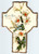 Easter Postcard Joys Be Yours Die-Cut Lilies Flowers Cross Ernest Nister Unused