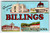 Greetings From Billings Montana Postcard Large Big Letter EC Kropp Horse Cowboy