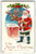 Santa Claus Christmas Postcard Reindeer On Roof Top Chimney Ser 659A Stecher