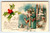 Santa Claus Old World Postcard Green Blue Robe Coat Reindeer Xmas Tree 1908