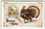 Thanksgiving Greetings Postcard Pumpkin Turkey Harvest Embossed 1911 Sander 781