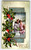 Christmas Postcard Victorian Children Holly Leaves Snow Yule-Tide Greetings