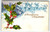 Santa Claus Christmas Postcard Blue Reindeer Embossed Vintage Happy New Year