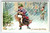 Christmas Postcard Mother Boys Goose Snowballs Snow Storm Basket Tuck Series 102