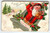 Santa Claus Christmas Postcard Saint Nick Smokes Pipe Orange Kitten Cat 1910