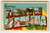 Greetings From North Carolina Large Big Letter Linen Postcard Vintage Unposted