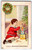 Christmas Postcard Child Boy With Toy Building Blocks Xmas Tree 1917 Stecher 632