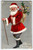 Santa Claus Christmas Postcard Jolly Saint Nick Holds Cane Embossed Vintage 1909