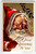 Santa Claus Christmas Postcard Jolly Saint Nick Reading List Julius Bien 1908