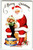 Santa Claus Christmas Postcard Jolly Saint Nick Puts Doll Into Stocking Embossed