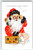 Santa Claus Christmas Postcard Saint Nick Using Ham Radio Writing Notes Embossed