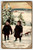 Christmas Postcard Real Photo Children Snow Covered Trees Sled Germany RPPC