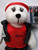 Motorcycle Leather Rosie White Girl Bear Stamp Plush Toy Doll Tags & Hanger 2003