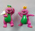 Barney Lot Of (2) Toy Figures 2.5" Purple Dinosaurs Lyons Group 1993 Original
