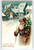 Santa Claus Postcard Old World Brown Coat Belsnickles Tree S Langsdorf Germany