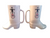 2 Beer Mugs KOA Resort Plastic Boot Shaped Nashville Tennessee Guitar Hat Music