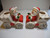 Santa Drives Automobile Car Christmas Ceramic Candle Holders Commodore Japan