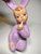 Easter Snow Bunny Child In Sparkling Texture Purple Suit Vintage RH Holland Mold