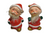 Ceramic Santa Salt Pepper Shaker Set 1960s Napco Fur Beard Kitsch Retro DAMAGED