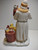 Old World Santa Claus Christmas Figurine White Long Coat Toys Child Dog Numbered