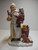 Old World Santa Claus Christmas Figurine White Long Coat Toys Child Dog Numbered