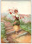 Victorian Art Print European Women Holds Branch And Flowers Village Steps Roma