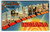 Greetings From Indianapolis Indiana Postcard Large Letter Linen Tichnor Unused