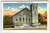 Methodist Church Stained Glass Windows Clayton Georgia Postcard Unposted Linen