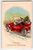 Santa Claus Christmas Postcard Blue Suit Coat Drives Red Automobile Car Dec 31st