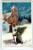 Santa Claus Christmas Postcard Blue Robe Gel Old World Church Gold Otto Schloss