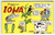 Greetings From Iowa Postcard Anthopomorphic Pickles Crow Pig Linen EC Kropp