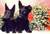 Scotty Dogs Postcard A Taylor Scottish Terrier Puppy Good Luck Horseshoe Antique