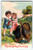 Thanksgiving Postcard Children Turkey Greetings Embossed PFB Germany Series 8857