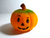 Vintage Halloween Orange JOL Pumpkin Head Fuzzy Flocked Toy Hong Kong 1960s Cute