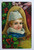 Victorian Christmas Postcard Blue Eyed Blonde Child Series 1480 Germany 1909