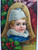 Victorian Christmas Postcard Blue Eyed Blonde Child Series 1480 Germany 1909