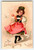 Loves Greetings Postcard Unsigned Ellen Clapsaddle Cut Girl White Doves Germany