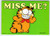 Garfield Cat Postcard Miss Me Orange Kitten With Bow Tie Jim Davis 1978 Unused