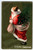 Santa Claus Christmas Postcard X-mas Tree Under His Arm Germany 1908 Embossed